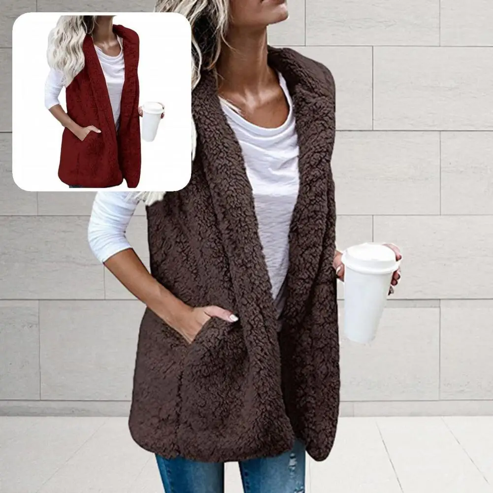 

2022 Temperament Fashion Solid Color Slit Vest Warm Jacket Autumn and Winter Women's Vest Sleeveless Jacket Party Jacket Down