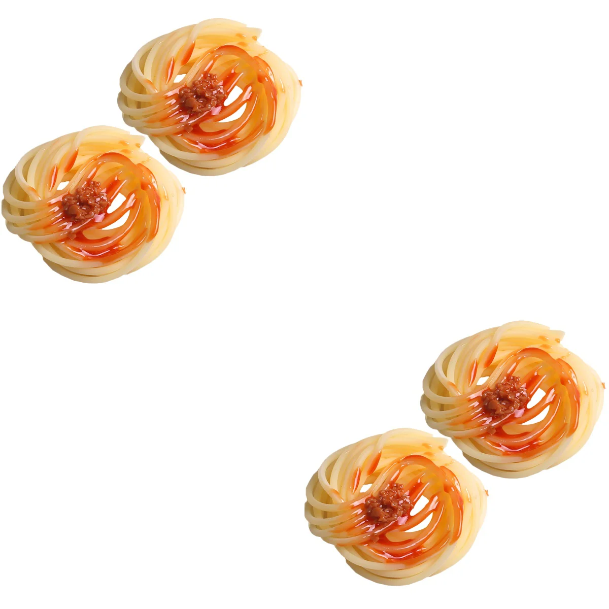 

4 Pcs Pasta Artificial Sauce Italian Showcase Food Spaghetti Props Models Pvc Fake Simulated Decor Child