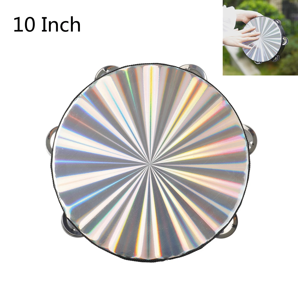 

10-дюймовый двухрядный Тамбурин с металлическими колокольчиками