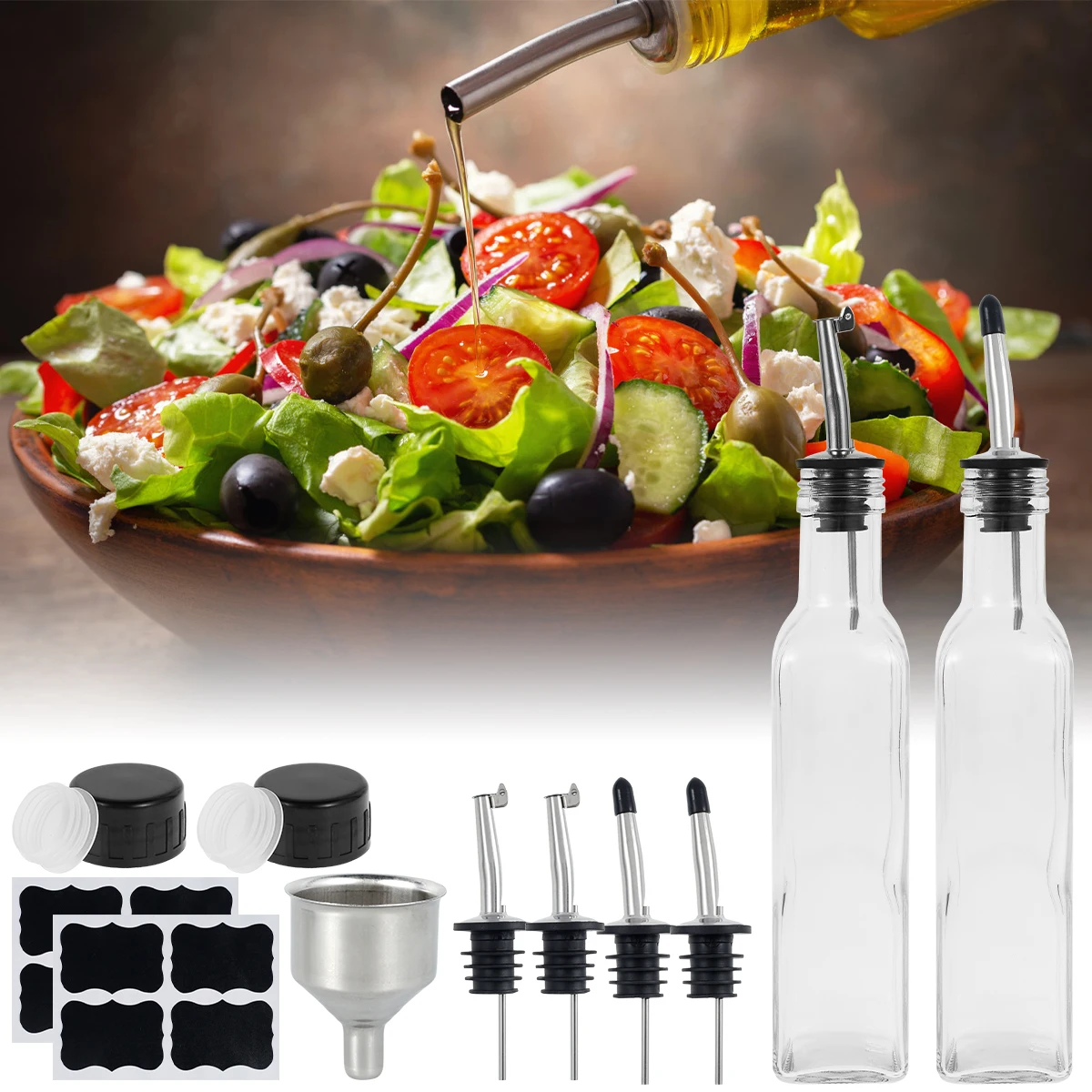 

2 шт., флаконы-дозаторы для масла, 250 мл