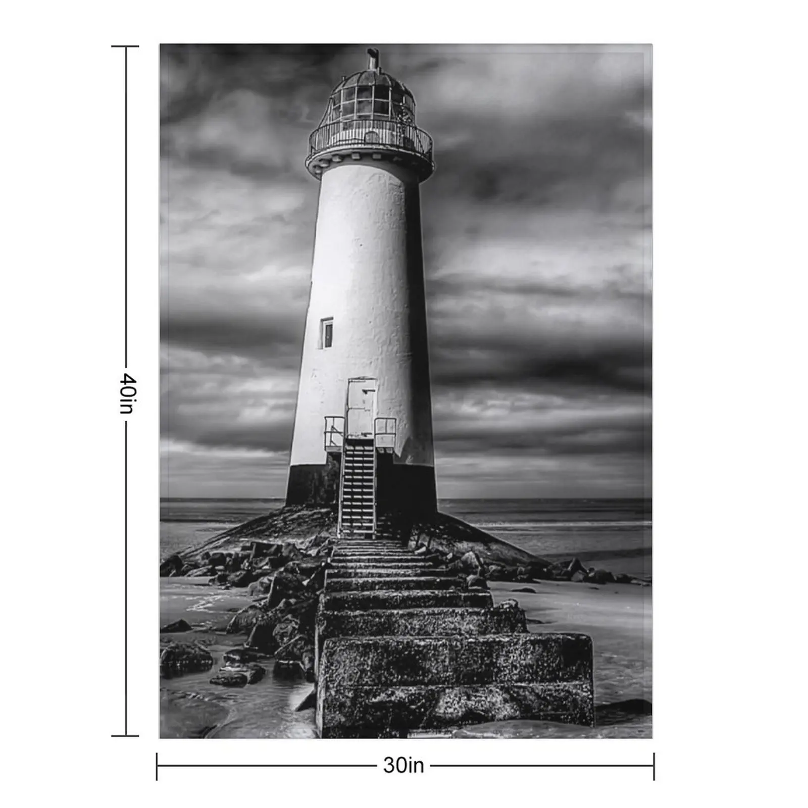 Фото Плед Talacre Lighthouse Point of Ayre Wales, мягкий клетчатый плед для диванов, декоративное покрывало для дивана №2