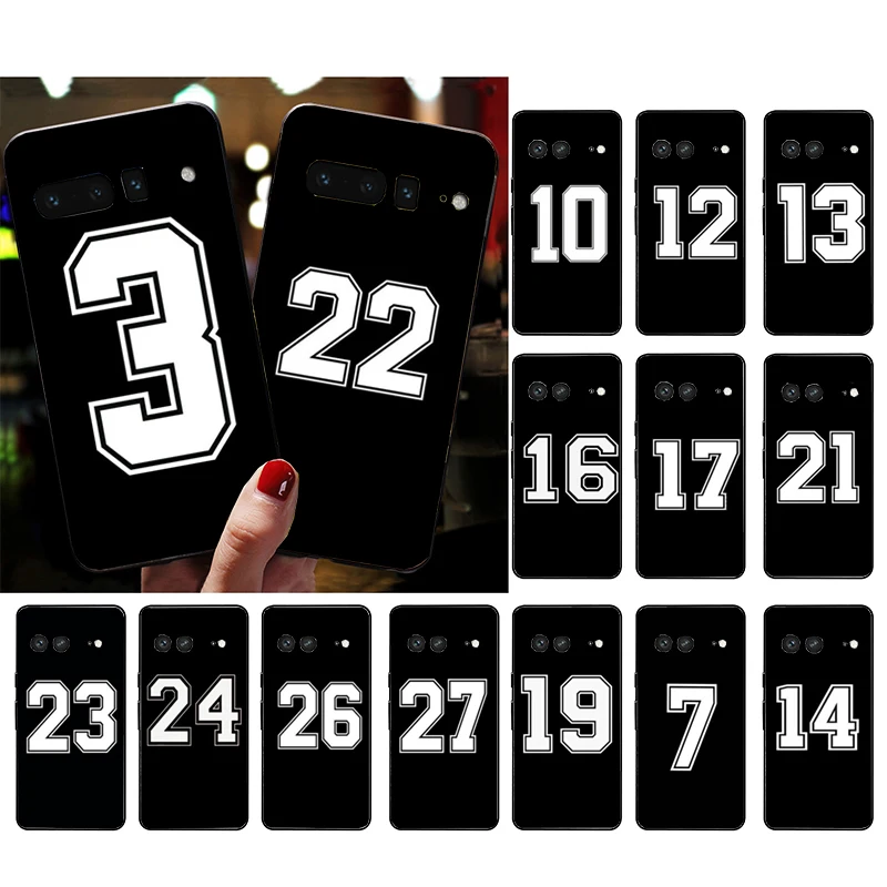 

Number Football Baseball Sport Phone Case for Google Pixel 7 Pro 7 6A 6 Pro 5A 4A 3A Pixel 4 XL Pixel 5 6 4 3 XL 3A XL 2 XL Case