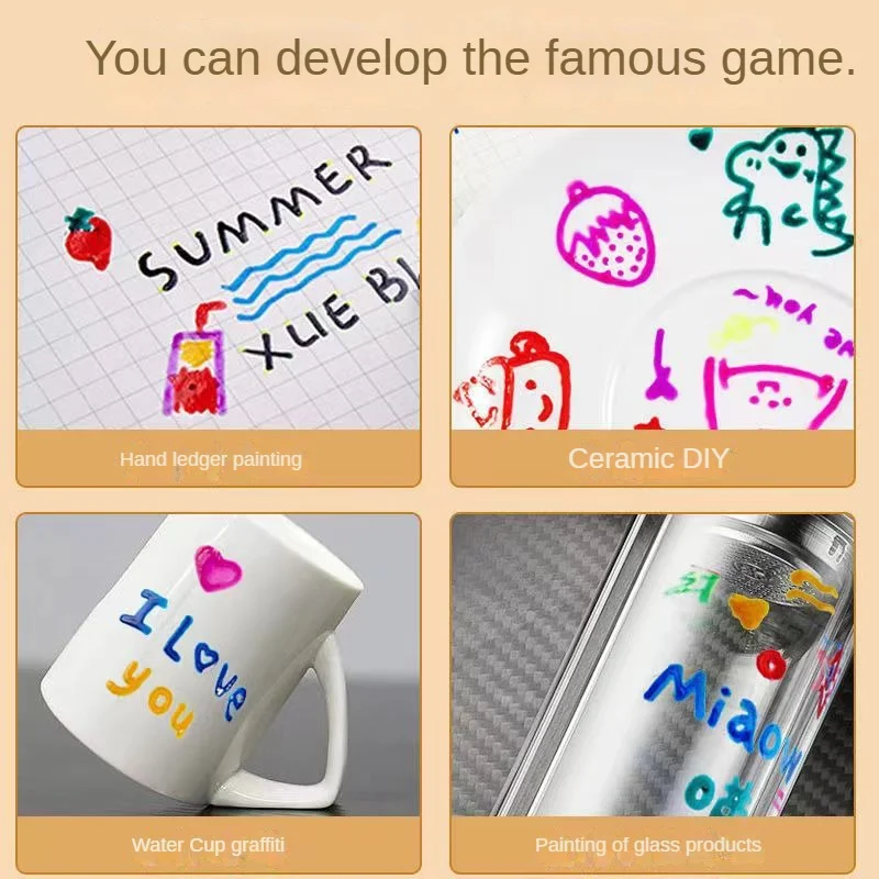 Набор желеобразных 3d-маркеров 12 цветов для творчества рисования маркеры