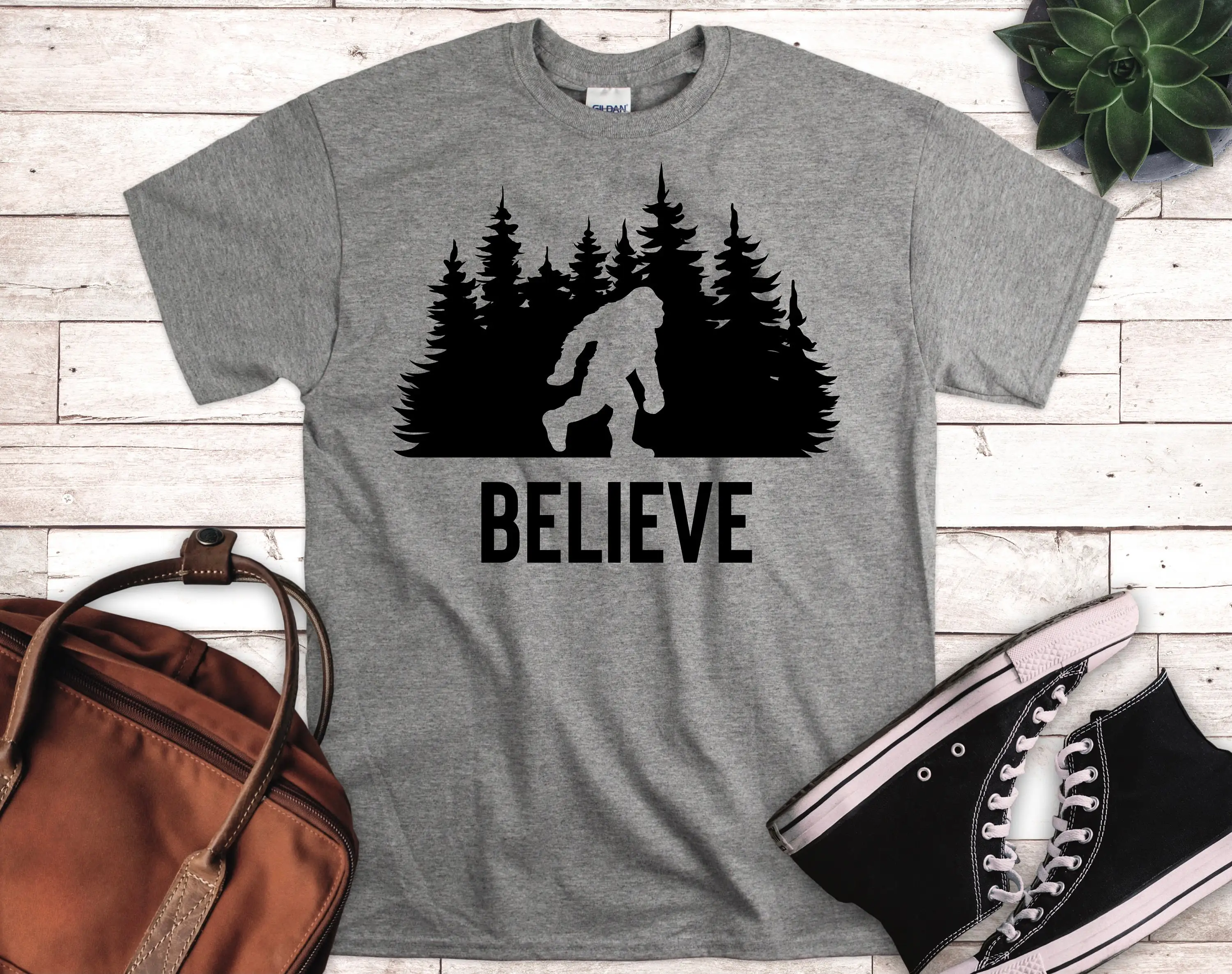 Забавная футболка одежда для походов и пешего туризма S Believe Nature Lover