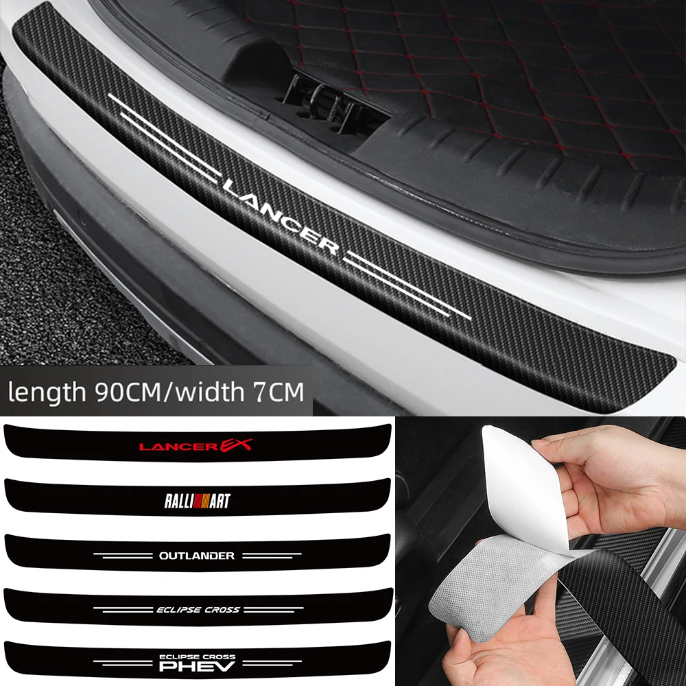 Наклейка на багажник автомобиля наклейка задний бампер защитная из углеродного