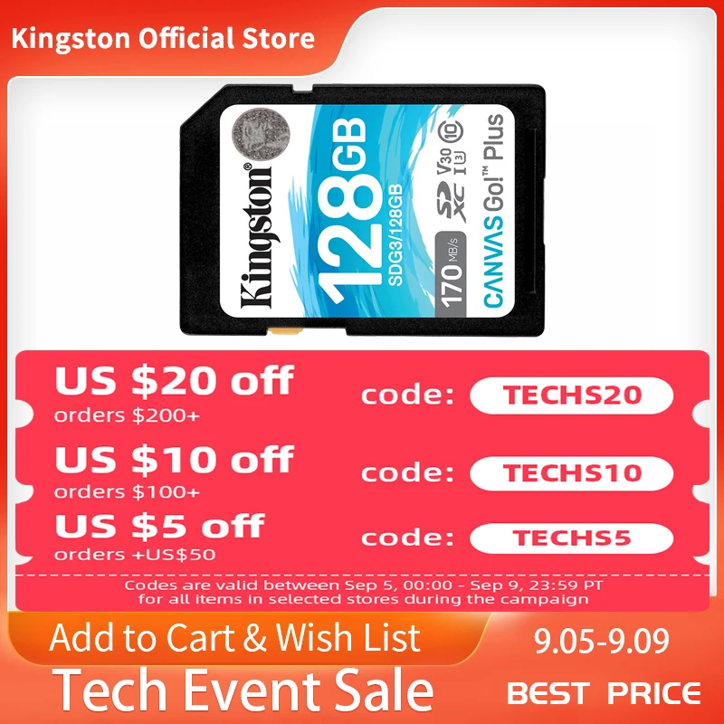 Kingston new Memory Card 128GB U3/U1 SD Card 32GB 128GB 64GB 256GB 512GB Flash Card SD Memory For Camera