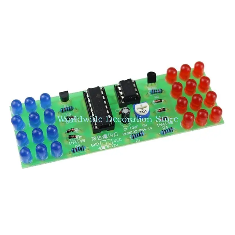 Фото Q39B LED NE555 CD4017 IC Светодиодные наборы электронных светиль №4