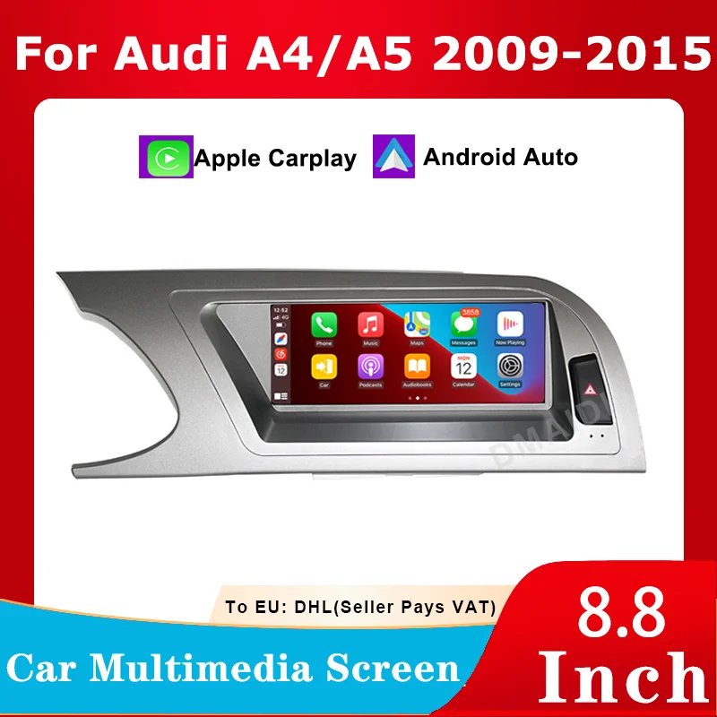 

Car Multimedia 8.8inch Wireless Apple CarPlay Android Auto Head Unit Video Touch Screen Camera for Audi A4 A4L A5 2009-2016 LHD