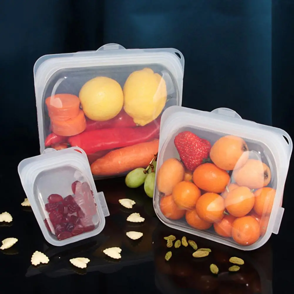 

Food Freezer Bag Durable Reusable Visible Refrigerator Vegetable Sandwich Fridge Bag Kitchen Gadgets