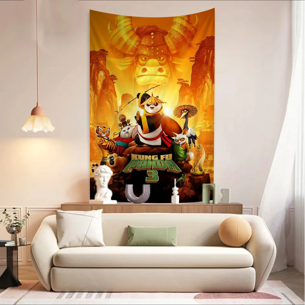 Мультяшный K-Kungfu P-Panda АНИМЕ DIY настенный гобелен гиппи цветок настенные ковры