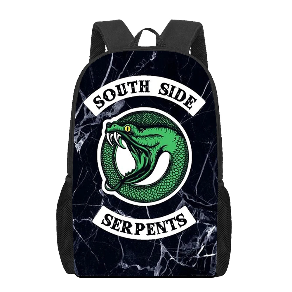 Детские рюкзаки TV Riverdale с мультяшным узором 16 дюймов детские школьные сумки для