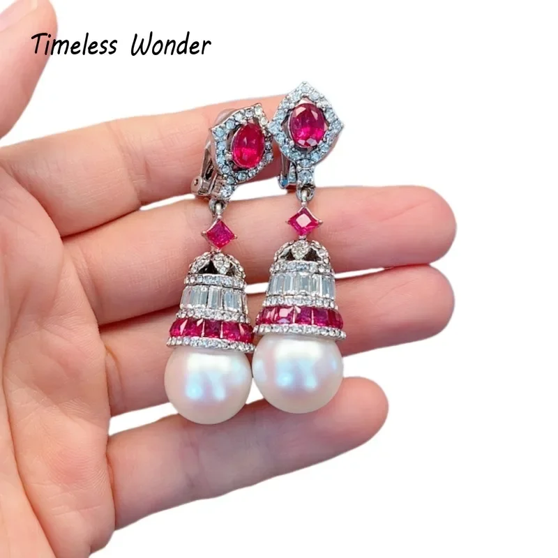 Женские серьги-клипсы с фианитами 3327