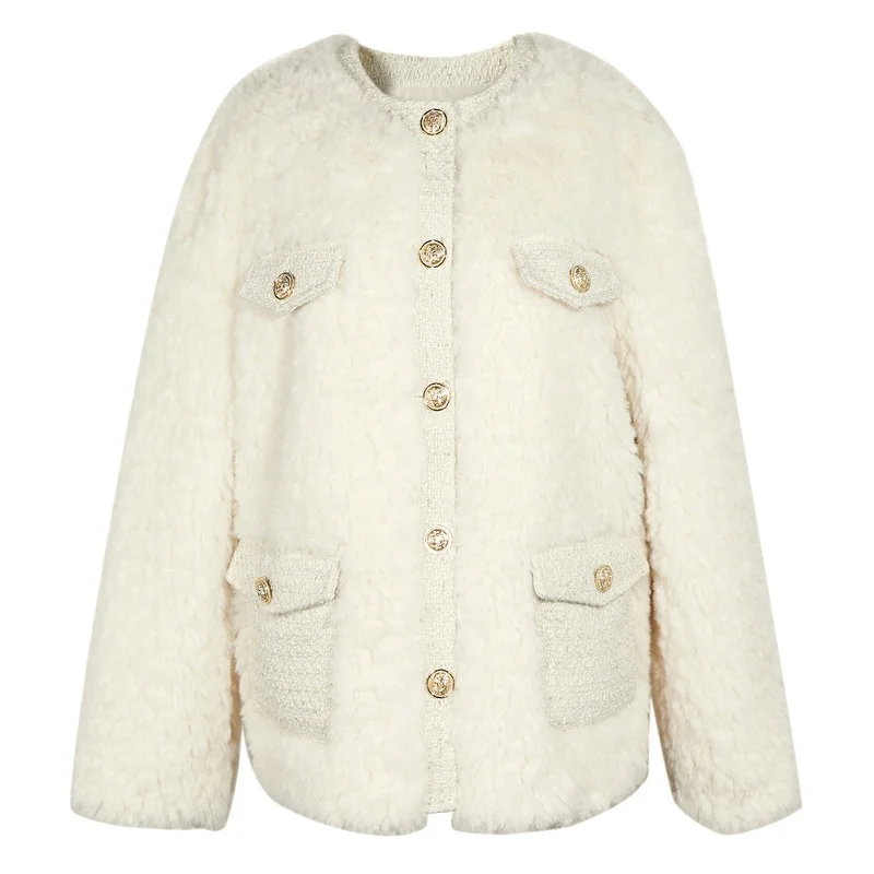 Зимнее Новое Экологичное меховое пальто уличная теплая Роскошная