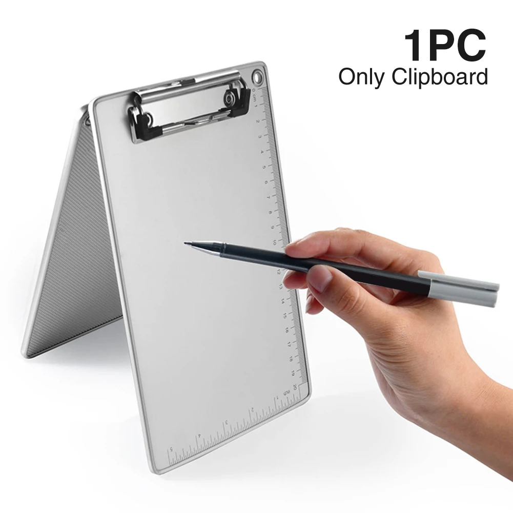 

A5 Writing Pad Holder Home Storage Book Accessories Practical Non Slip Office Supplies Aluminum Alloy Portable Clipboard Folder