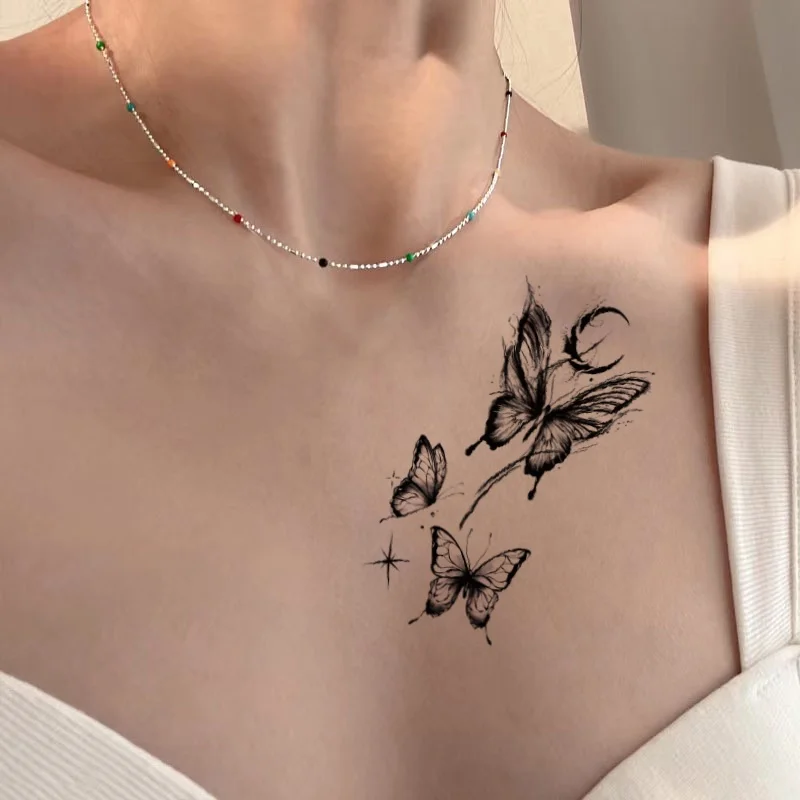 Фото Маленькие тату-наклейки, водостойкие стойкие Временные татуировки, минималистичные татуировки, 10,5*6 см, автомобильная наклейка №2