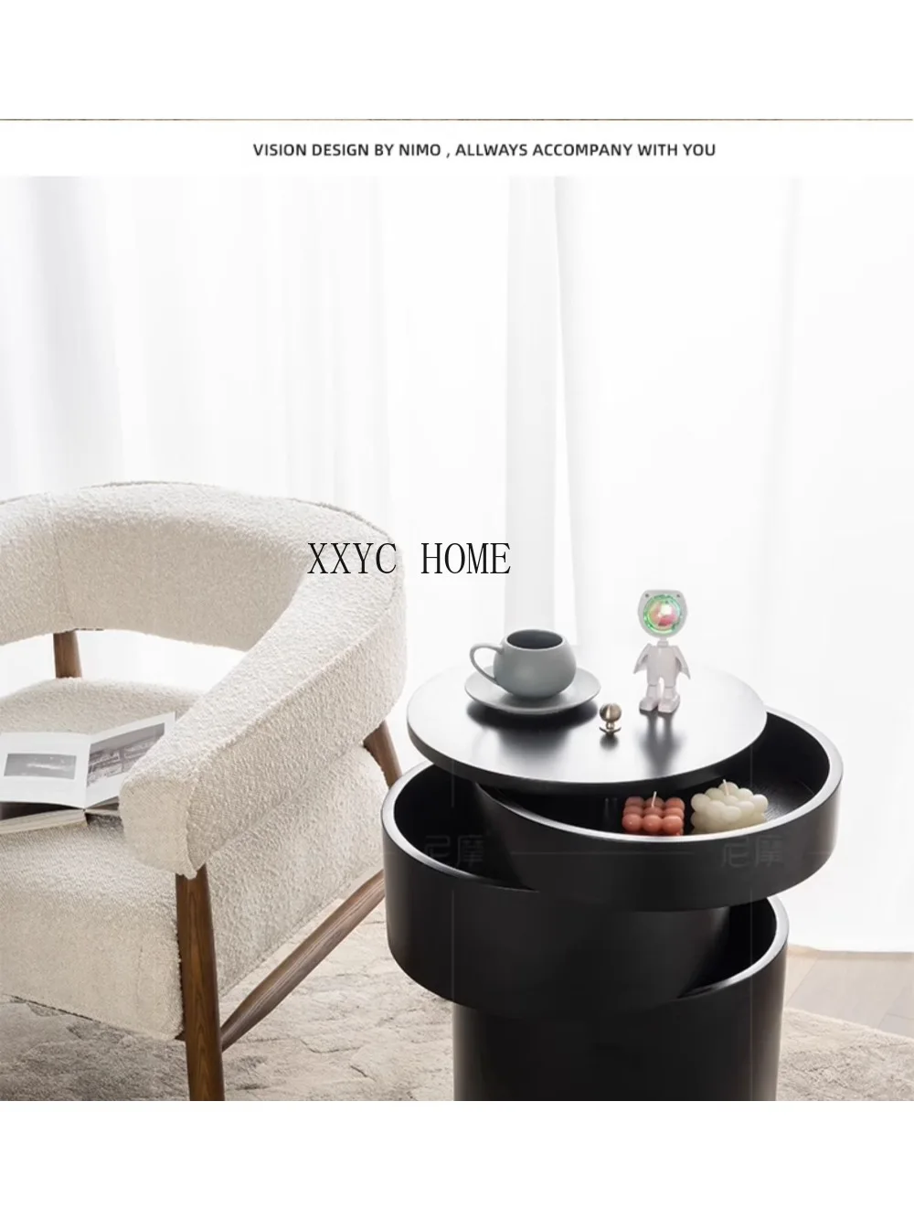 Шкаф-сервант боковой столик шкаф для хранения вращающийся шкафчик кабинета и