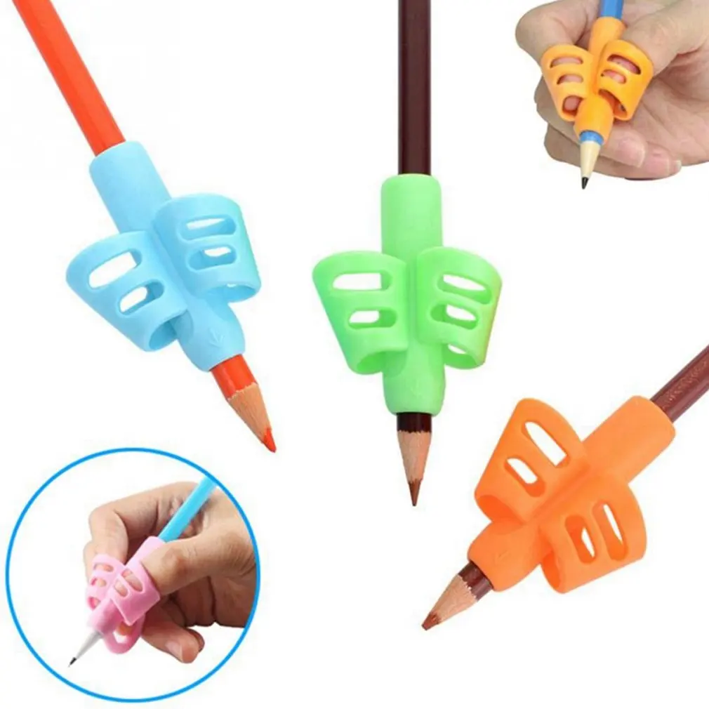 

16pcs Pencil Holder Grip Kids Cute Pen Handle Rod HandWriting Aid Guide Hold Pen Posture Correction For Gift Children Stationery
