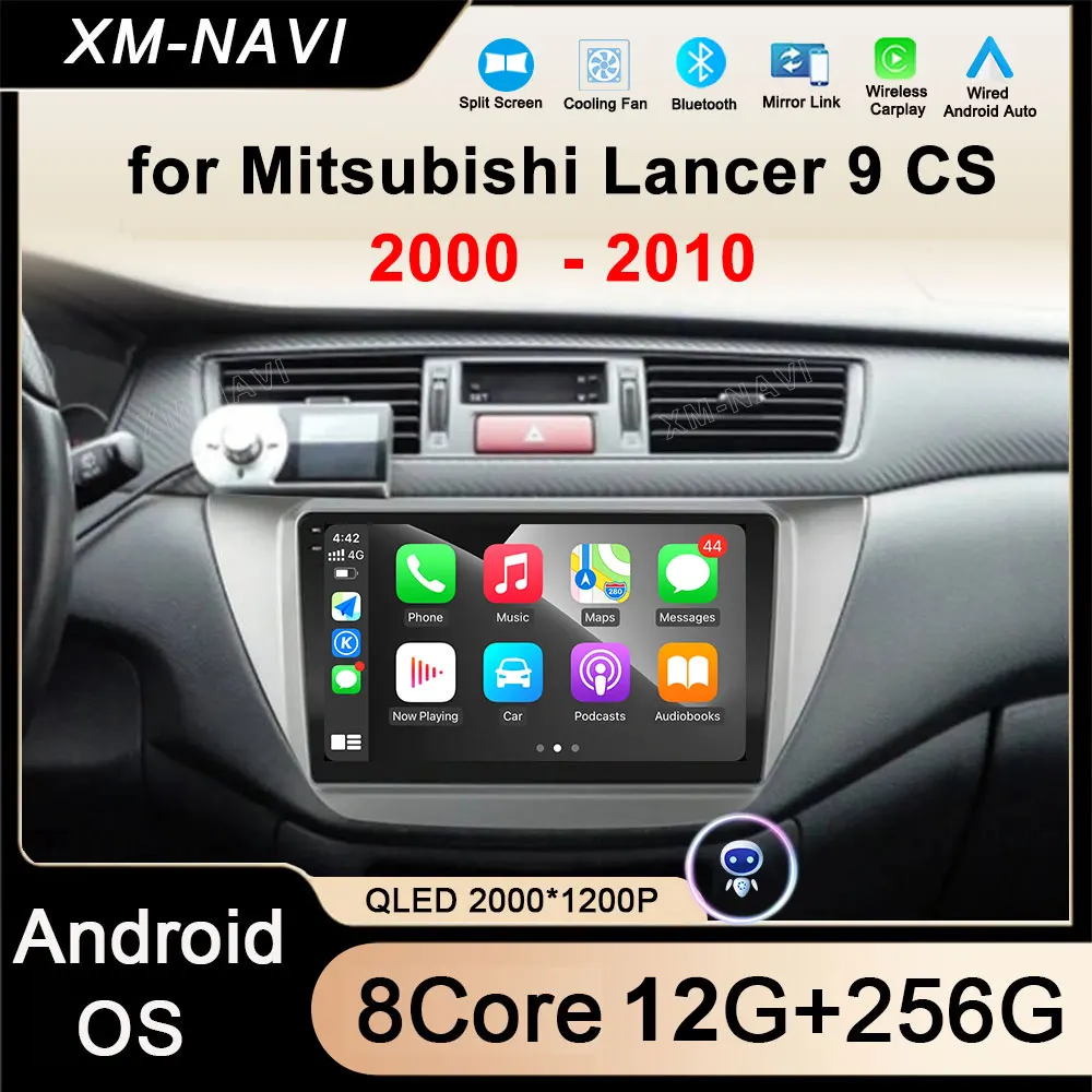 Беспроводной CarPlay для Mitsubishi Lancer 9 CS 2000 2004-2010 Android Auto Radio 4G + WIFI Автомобильный