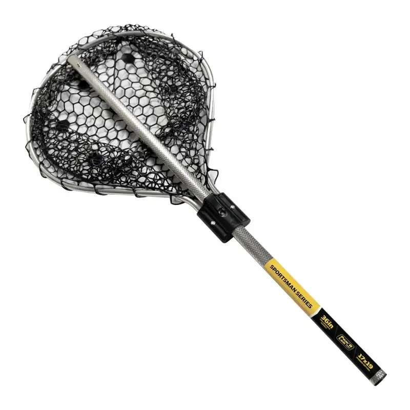 

Series Landing Net, 17 x 19 Hoop , Premium Rubber Netting, 36 in Collapsable Handle