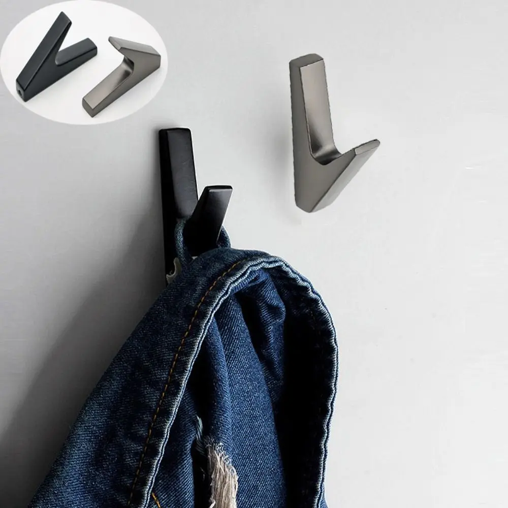 

4 Pack Grey Coat Hooks Durable Black Single Hanging Robe Hooks Wall Mount Zinc Alloy Wall Mounted Hooks Kitchen Bathroom