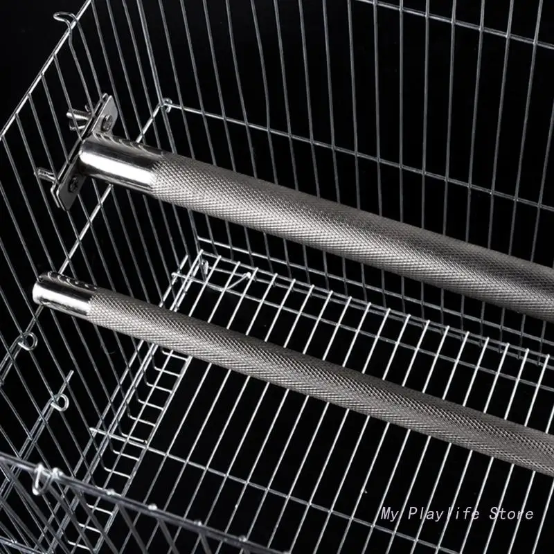 

Bird Perch Parrot Cage Stand Toy Perch Hanging Playing for Macaw Metal Ladder for Small Sized Birds for Cage Decor