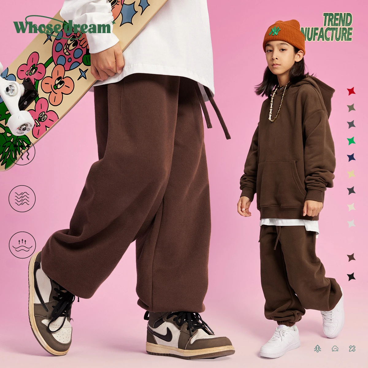 

2023 Winter Kids Sweatpants Thick Warm Fleece Casual Sport Trousers for Boys Girls Elastic Waist 365G Cotton Teen Children Pants