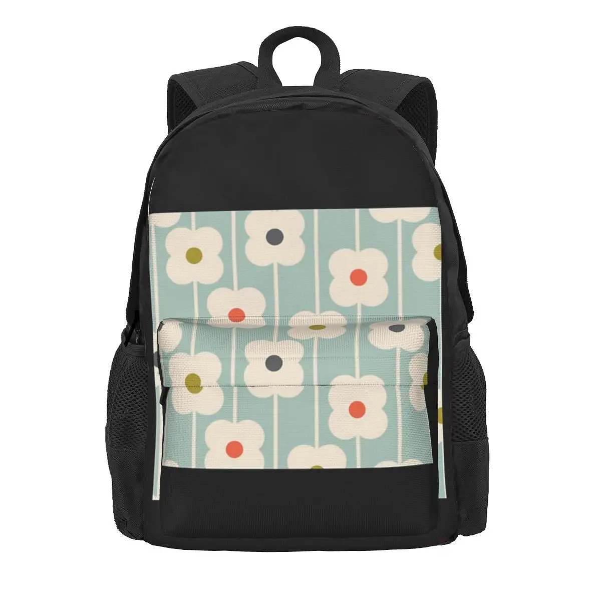 

Orla Kiely Flower Blue Backpacks Large Capacity Children School Bag Shoulder Bag Laptop Rucksack Fashion Travel Rucksack