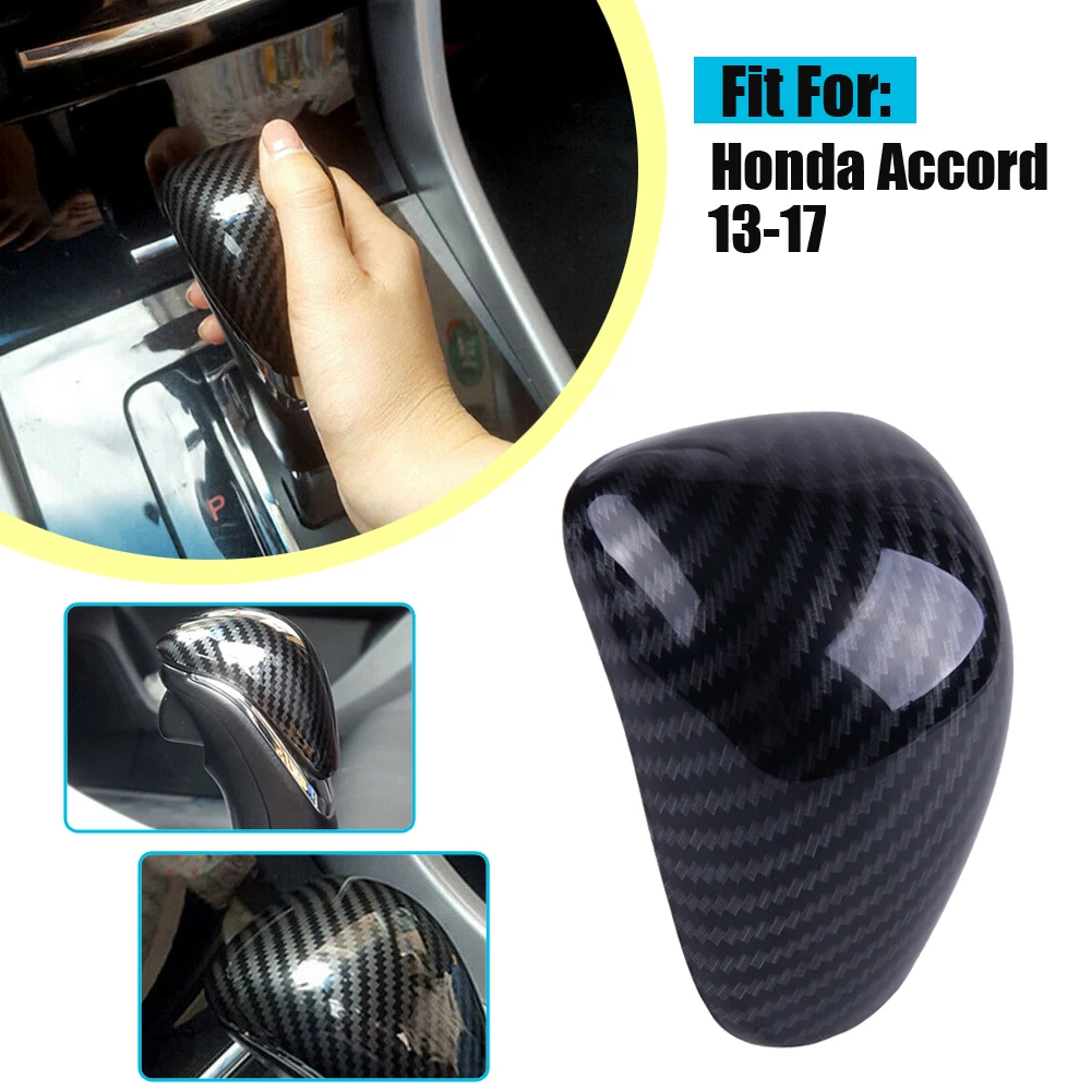 

Carbon Fiber Car Gear Shift Knob Cover Trim Interior Decor Replacement Car Parts For Honda Accord 2013-2017