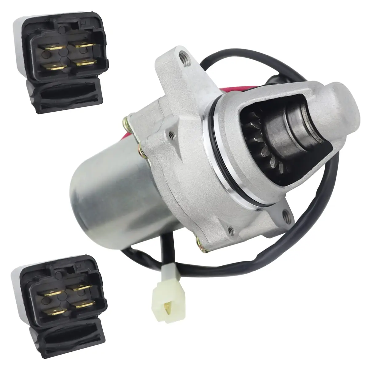 

Starter Motor & Relay for Suzuki ATV LT80 Quadsport 1987-2006| Kawasaki ATV KFX80 KSF80 2003-2006, 31100-40B01 31100-40B00 21163
