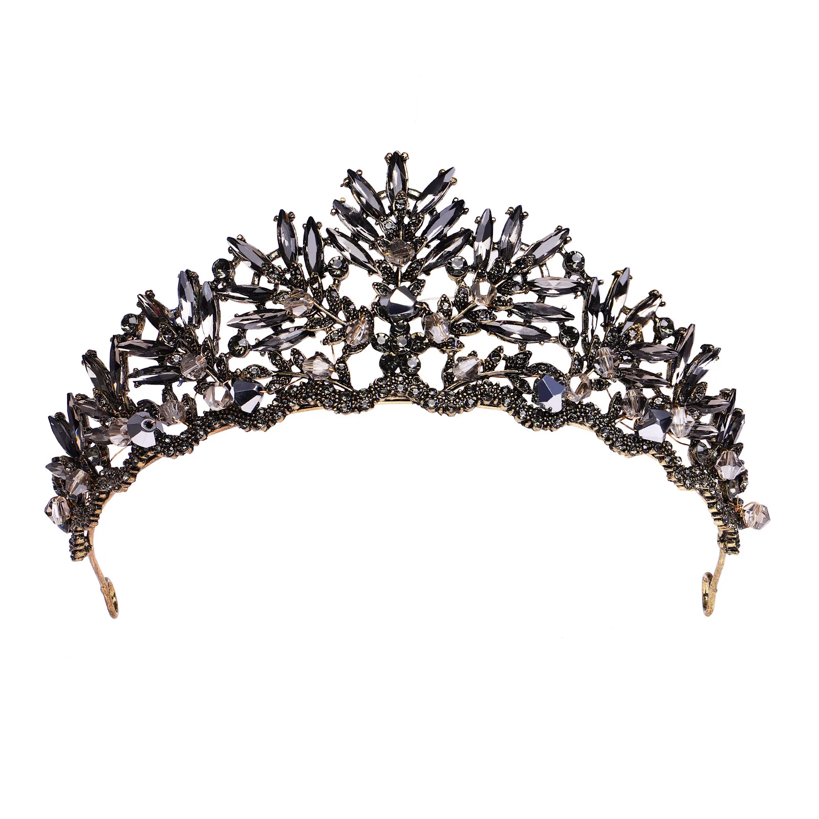 

Винтажная корона в стиле барокко Beaupretty, головной убор из сплава в стиле ретро, свадебная корона диадема, аксессуар для волос, свадебный голо...