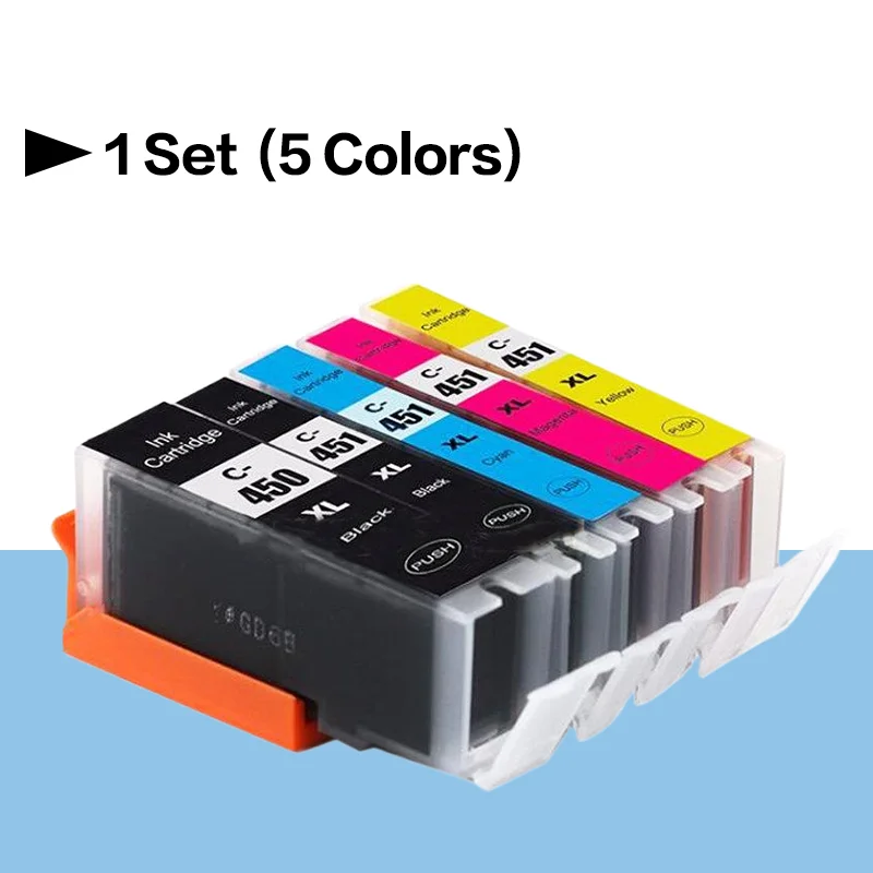 Совместимый чернильный картридж PGI-450 CLI-451 для принтеров Canon PIXMA MG5440 MG5540 MG5640 MG6340 MG6640 MG7540 MG7140 IX6840 IP8740 (art.: 3920da8ddb5ee) - 3920da8ddb5ee