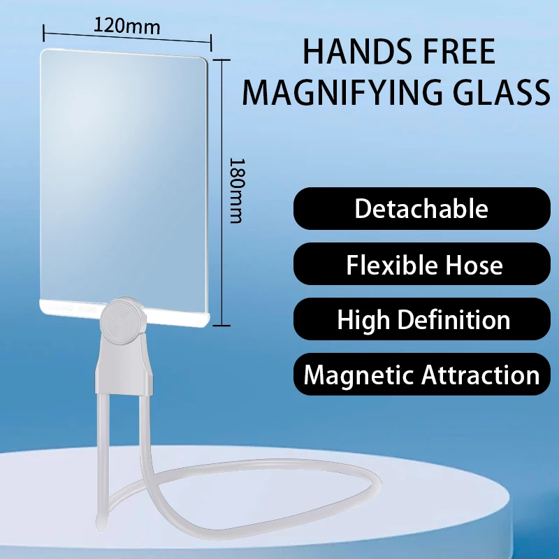 

Увеличительное стекло без помощи рук, полноценная лупа для ношения шеи, акриловая увеличительная линза HD для чтения пожилых людей, шитья, экранов для часов
