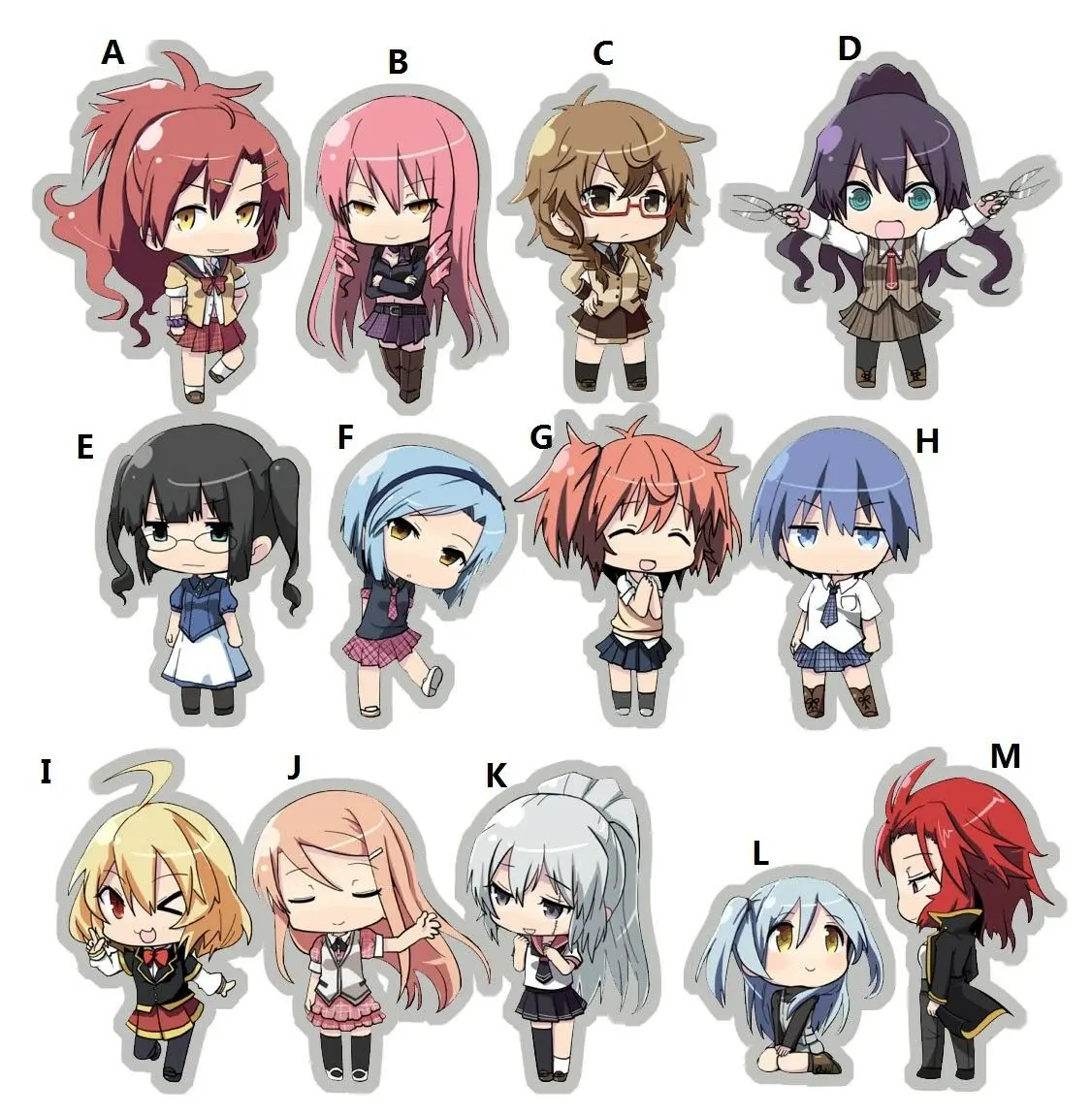 Ремешок для ключей акриловый Akuma токаку ихиноза Haru 6 см