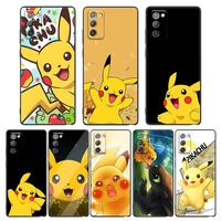 pikachu phone case for samsung galaxy m62 m52 m51 m32 m31 m22 m11 m01 f62 f52 f42 f22 f12 soft case cover cartoon anime pika chu