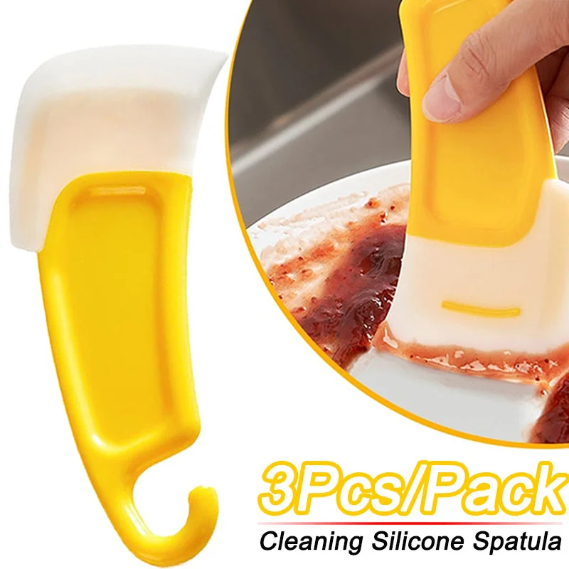 

3 шт., антипригарный силиконовый скребок для мытья посуды