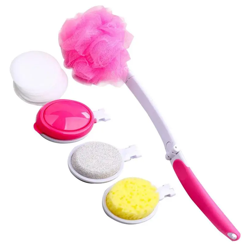 

Щетка для душа с длинной ручкой, удобные щетки для глубокой очистки, складной многофункциональный скребок для тела для мужчин и женщин, для ванной комнаты