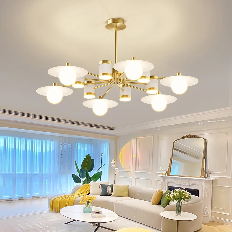 

Nordic Living Room Chandelier Acrylic Ball Pendant Light Modern Minimalist LED Home Light for Bedroom Interior Lighting Fixture