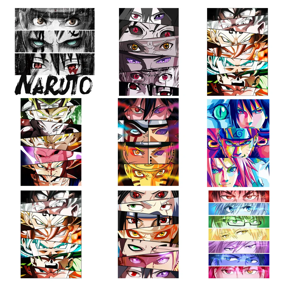 Naruto Dragon Ball Anime Eye Heat Thermal Stickers Iron On Transfers For Clothing Thermoadhesive Adhesive Patches Free Shipping