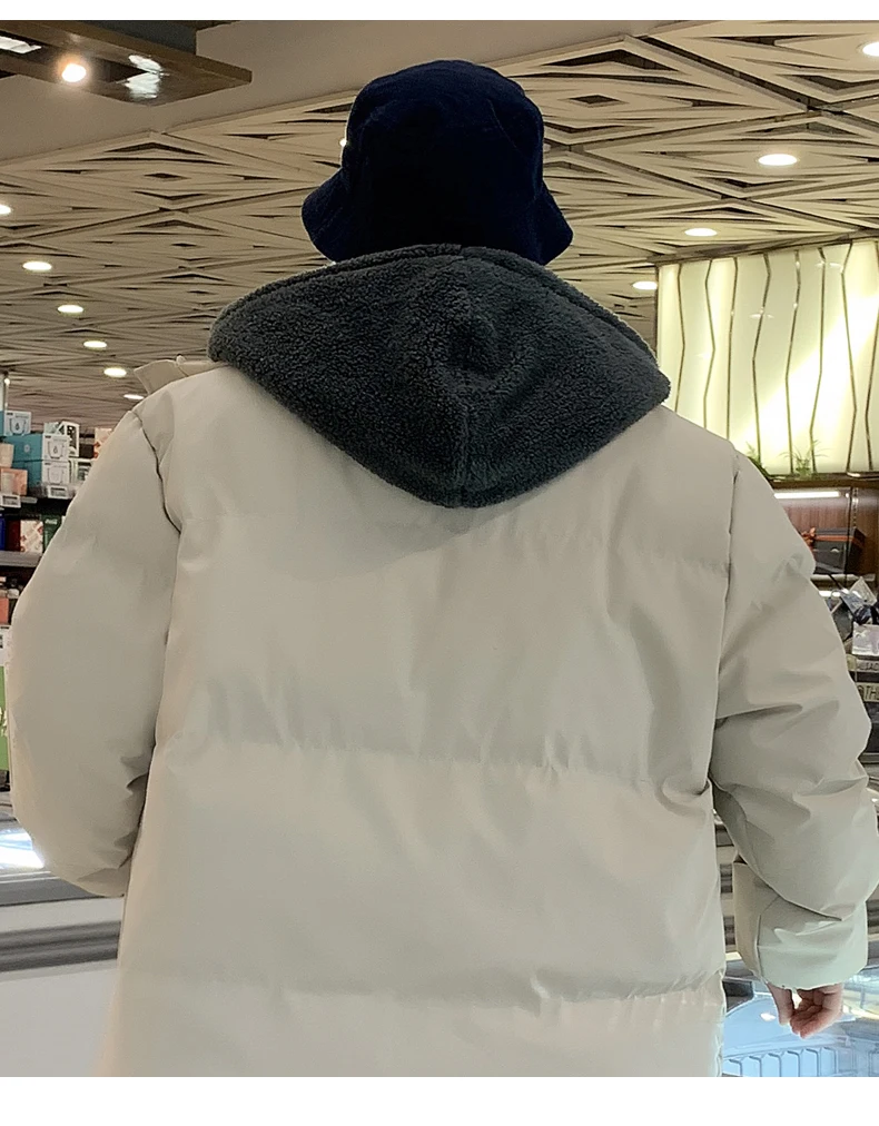 Зимняя куртка с капюшоном корейское издание модная подкладка из овечьего флиса
