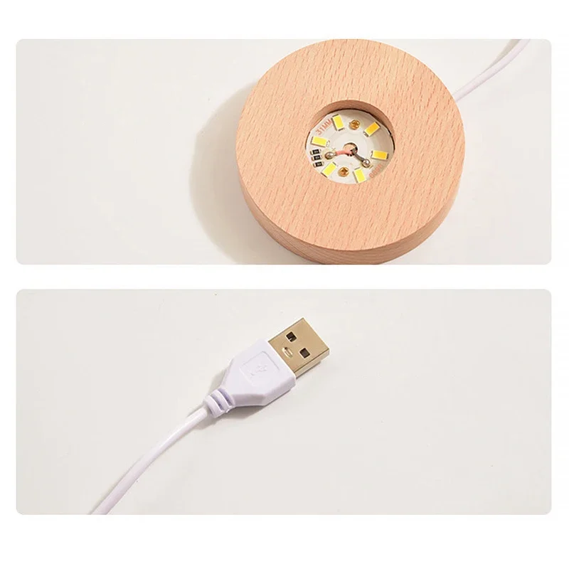 Ночник светодиодный с питанием от USB настольная лампа хрустальными шариками