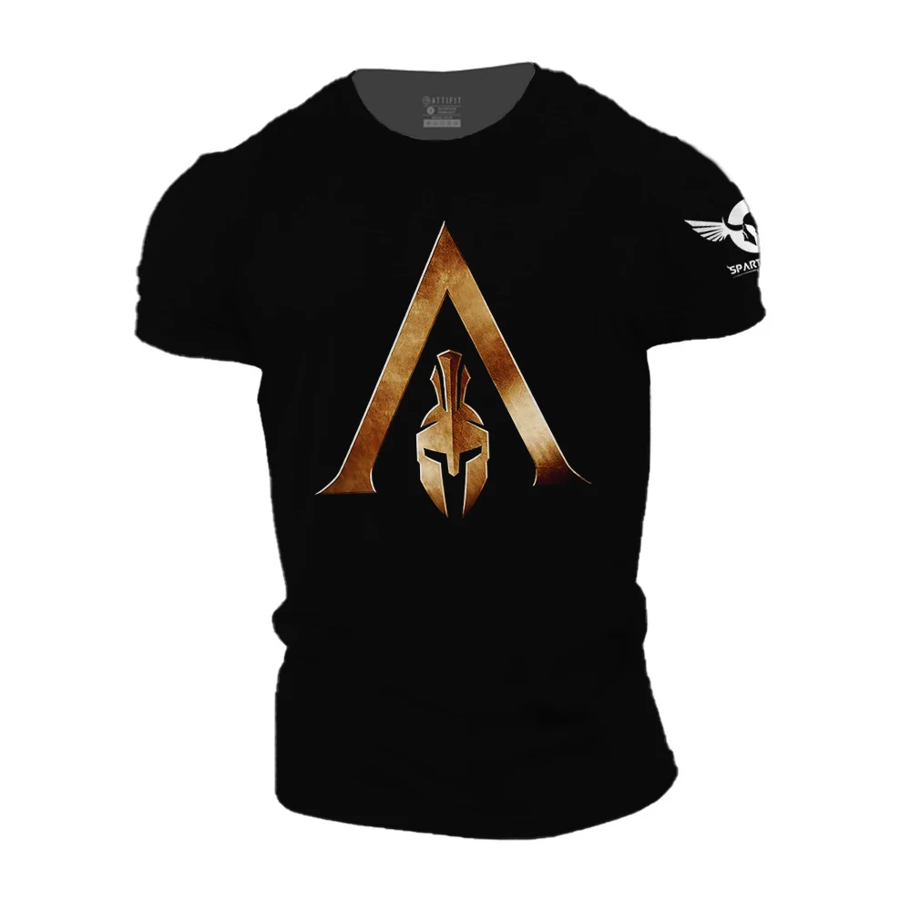 

Men's Short Sleeved T-shirt, Warrior 3D Printed Sweatshirt, Oversized Breathable Round Neck Sweater, Summer Street Top2023