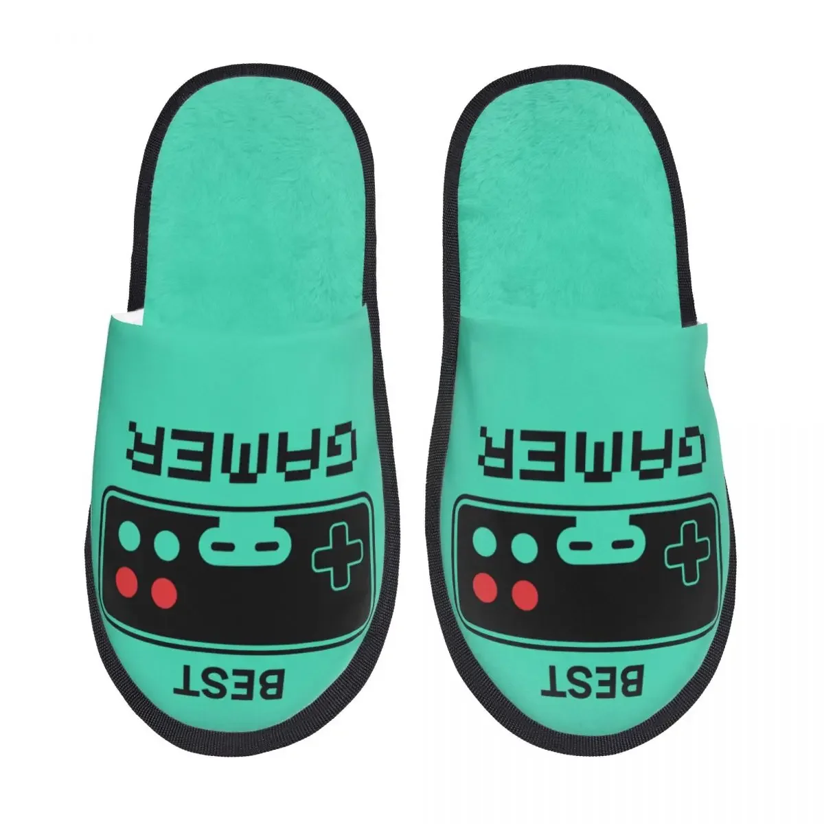 Плюшевые домашние тапочки для мужчин и женщин теплые мягкие с контроллером