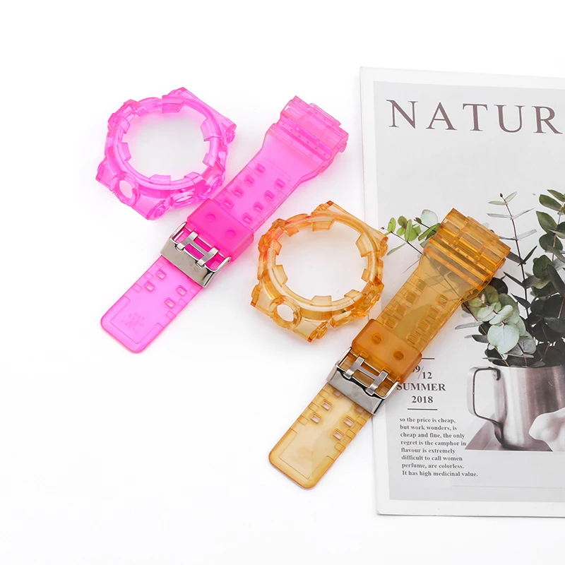 Transparent strap case Suitable for Casio watch with Ice Tough GA-700 710 735/5413 Men's and women's strap watch accessories