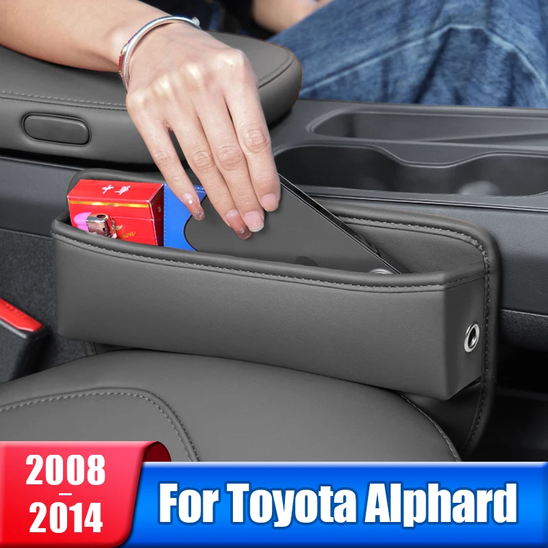 

Car Seat Crevice Storage Box Pocket For Toyota Alphard AH20 2008 2009 2010 2011 2012 2013 2014 Cup Phone Holder Accessories