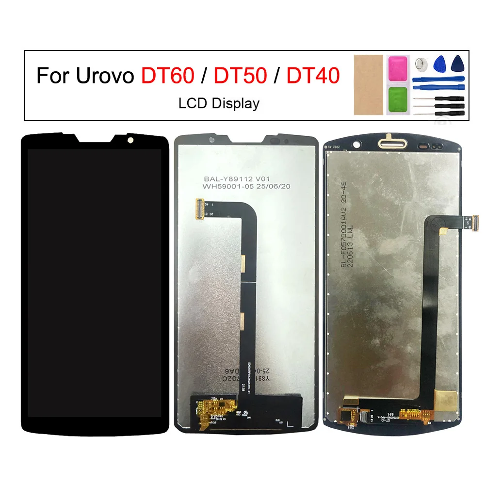 Фото Дисплейный модуль (LCD и тачскрин) для Urovo DT60 DT50 DT40, запчасть для замены экрана телефона №1