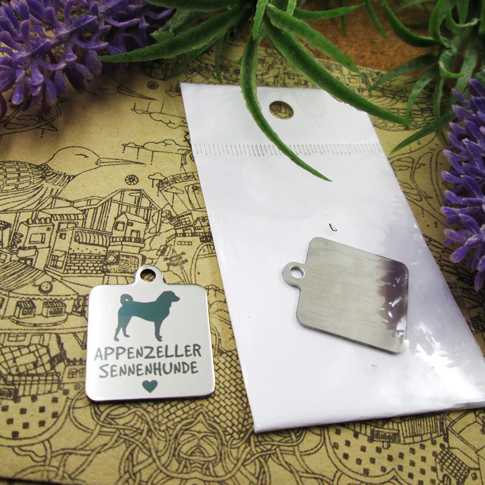 20 шт./лот--&quotAppenzeller Sennenhunde&quotподвески из нержавеющей стали для любителей собак