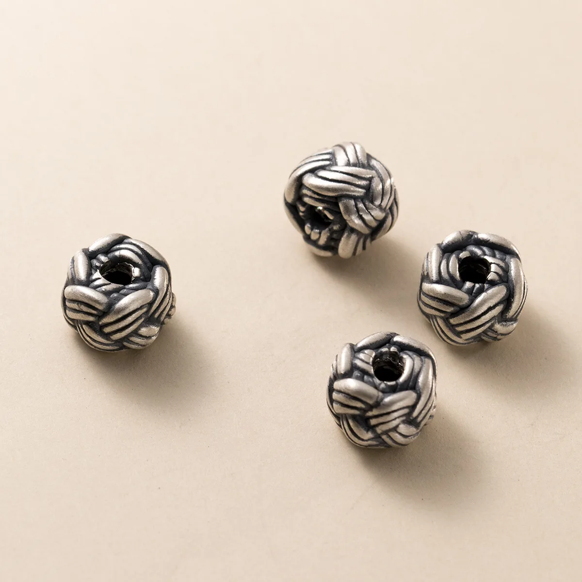 1 шт./партия бусины из серебра 999 пробы 10 х7 5 мм