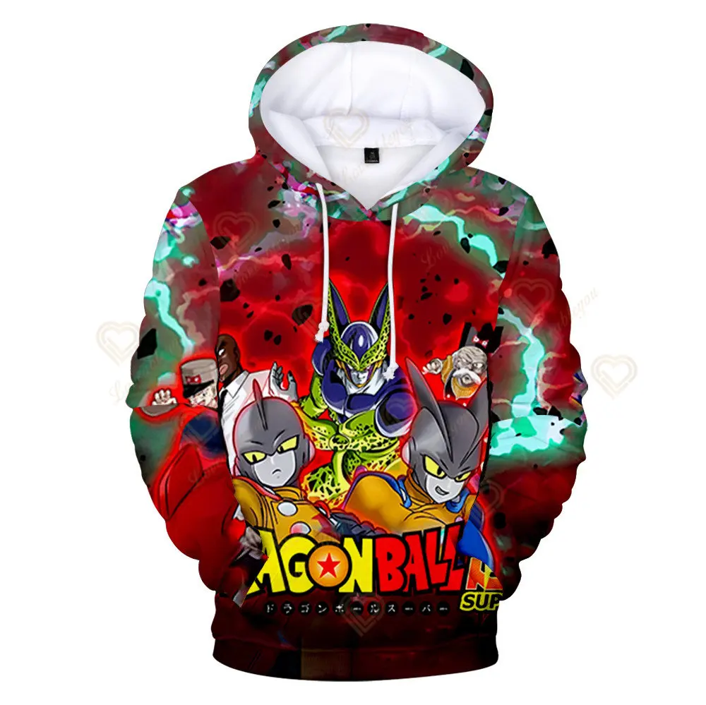 

Anime Dragon Ball Hoodies 3D Print Pullover Sweatshirt Son Goku Vegeta Figures Law Battle Tracksuit Casual Outerwear Peripheral