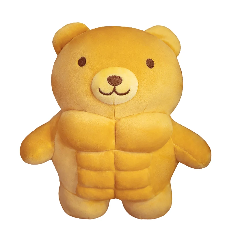

Big Muscle Body Teddy Bear Plush Toys Stuffed Pig/Bear/Lion Boyfriend Huggable Pillow Chair Cushion Birthday gift for Boy Girl