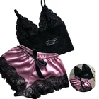 Женский комплект из двух предметов, топы и шорты, пижама Babydoll, ночная рубашка